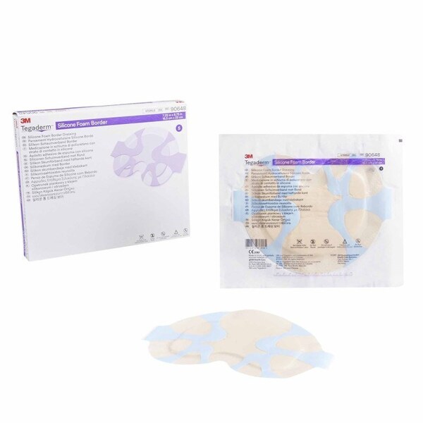3M Tegaderm Foam Dressing 7-1/4 X 8-3/4 Inch With Border Film Backing Silicone Adhesive Large Sacral Sterile, 90648 - main